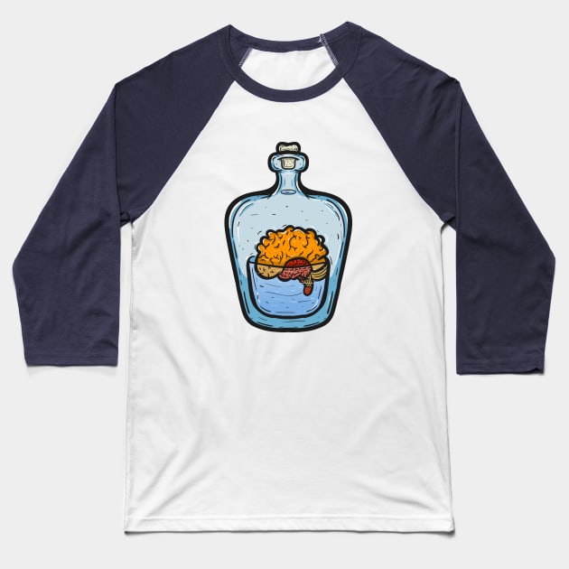 Brain in small jar Baseball T-Shirt by happymonday